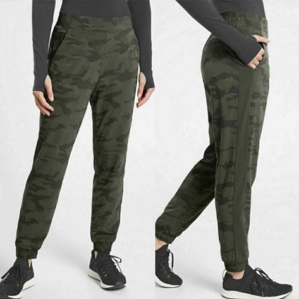 Athleta Brooklyn Textured Lined Camo Jogger Pants 4